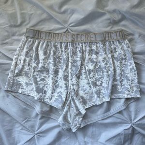 Victoria secret white velvet shorts!